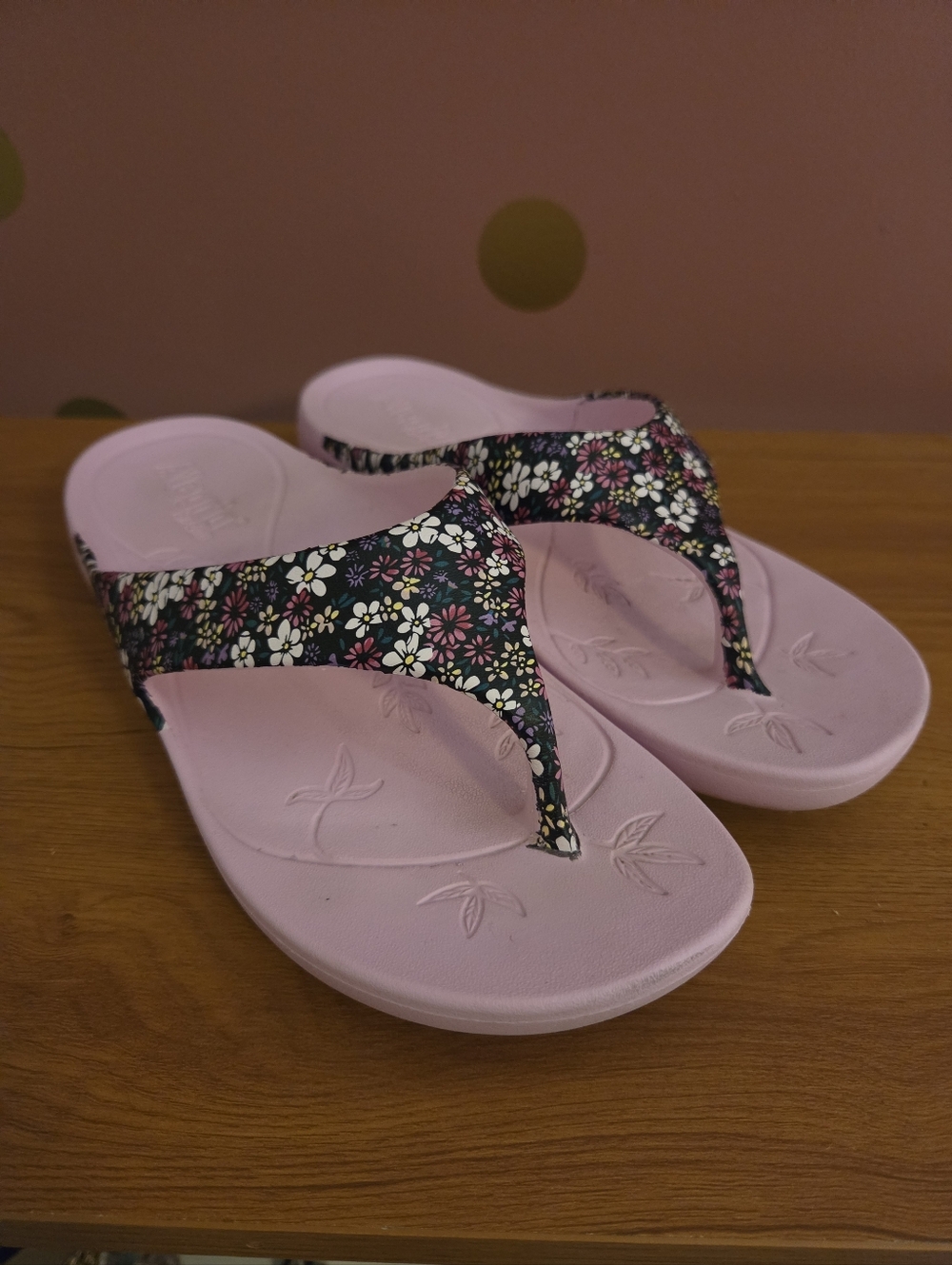 Alegria Ode Pink Floral Thong Sandals